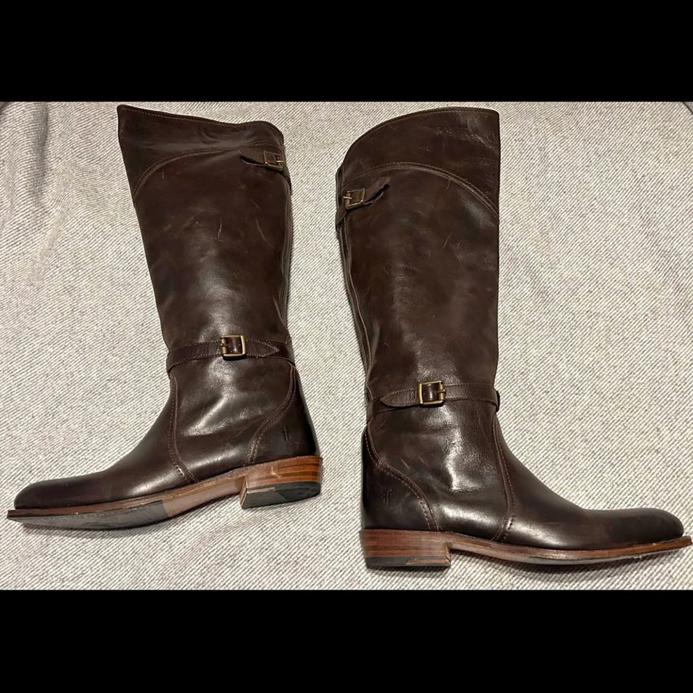 Brown Leather Frye Boots Size 9